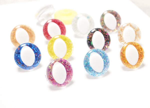 MIXED COLOR 25mm 3D cat  eyes white pupil  toy eyes with sinker washer-T10 - Image 2