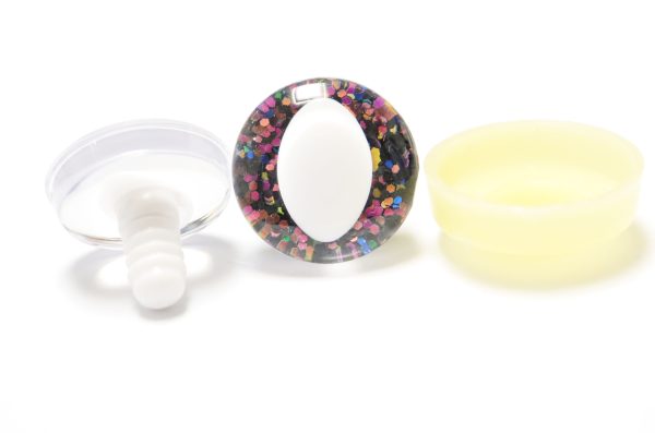 T10-mix glitter 25mm 3D cat  eyes white pupil  toy eyes with sinker washer for diy craft doll findings