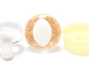 T10-light orange disc 25mm 3D cat eyes white pupil toy eyes with sinker washer for diy craft doll findings