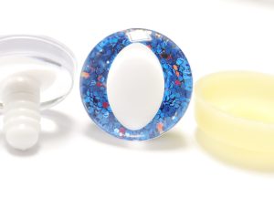 T10-dark blue disc 25mm 3D cat eyes white pupil toy eyes with sinker washer for diy craft doll findings
