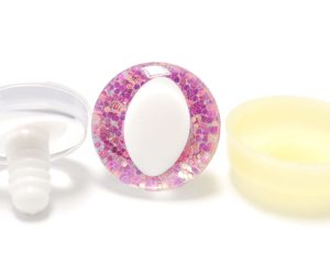 T10-purple disc 25mm 3D cat eyes white pupil toy eyes with sinker washer for diy craft doll findings
