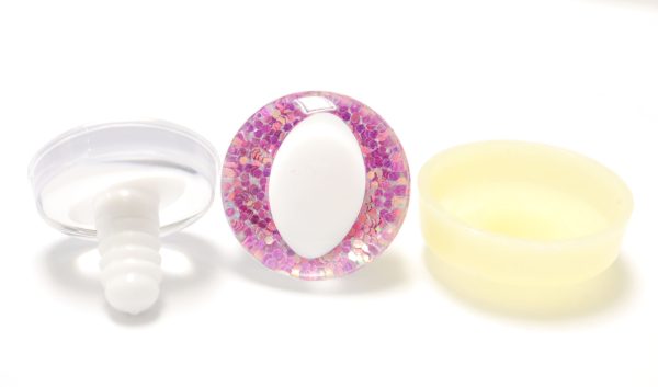 T10-purple disc 25mm 3D cat  eyes white pupil  toy eyes with sinker washer for diy craft doll findings