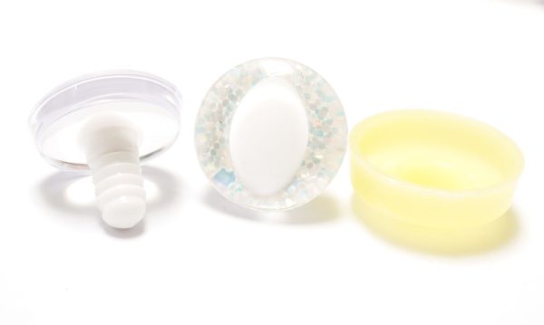 T10-light blue disc 25mm 3D cat  eyes white pupil  toy eyes with sinker washer for diy craft doll findings
