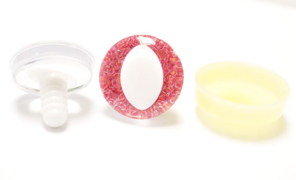 T10-rose red disc 25mm 3D cat  eyes white pupil  toy eyes with sinker washer for diy craft doll findings