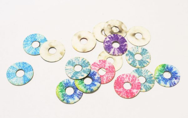 R6-MIXED COLOR disc 25mm 3D cat  eyes white pupil  toy eyes with sinker washer for diy craft doll findings - Image 2