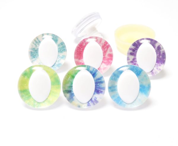 R6-MIXED COLOR disc 25mm 3D cat  eyes white pupil  toy eyes with sinker washer for diy craft doll findings - Image 4