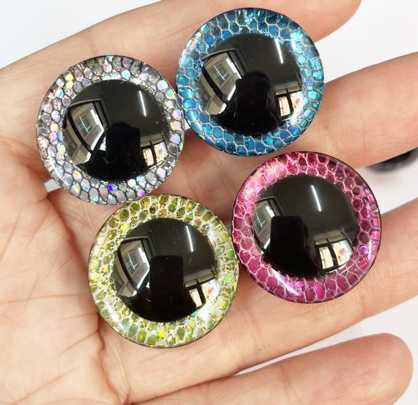 sp10-mixed color disc  9mm-35mm  3D Centre toy eyes with hard washer for diy craft plush doll findings--color option - Image 3