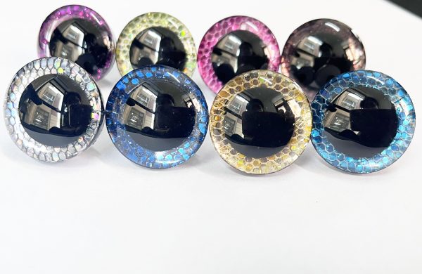 sp10-mixed color disc  9mm-35mm  3D Centre toy eyes with hard washer for diy craft plush doll findings--color option - Image 4