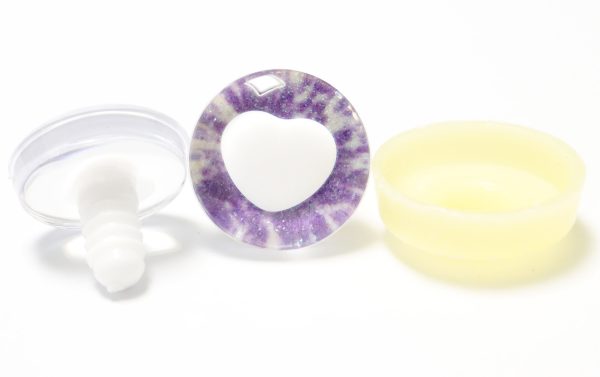 R6-MIXED COLOR disc 25mm 3D heart white pupil  toy eyes with sinker washer for diy craft doll findings - Image 4