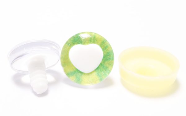 R6-MIXED COLOR disc 25mm 3D heart white pupil  toy eyes with sinker washer for diy craft doll findings - Image 7