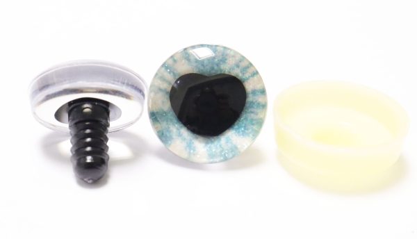 R6-MIXED COLOR disc 25mm 3D heart black pupil  toy eyes with sinker washer for diy craft doll findings - Image 7