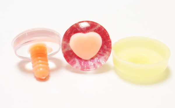 R6-MIXED COLOR disc 25mm 3D heart orange pink pupil  toy eyes with sinker washer for diy craft doll findings - Image 8