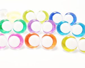 D12-MIXED COLOR 3D offcentre eyes white pupil clear toy eyes with sinker washer  14mm-35mm option  for craft doll