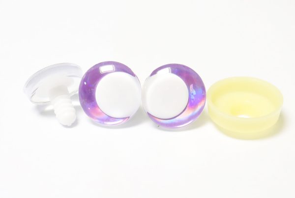 D12-MIXED COLOR 3D offcentre eyes white pupil clear toy eyes with sinker washer  14mm-35mm option  for craft doll - Image 9