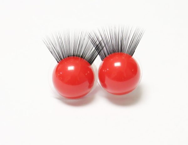 10mm-30mm full red safety eyes  round  eyes with eyelash tray with handpress washer for diy plush doll findings Handmade crochet doll