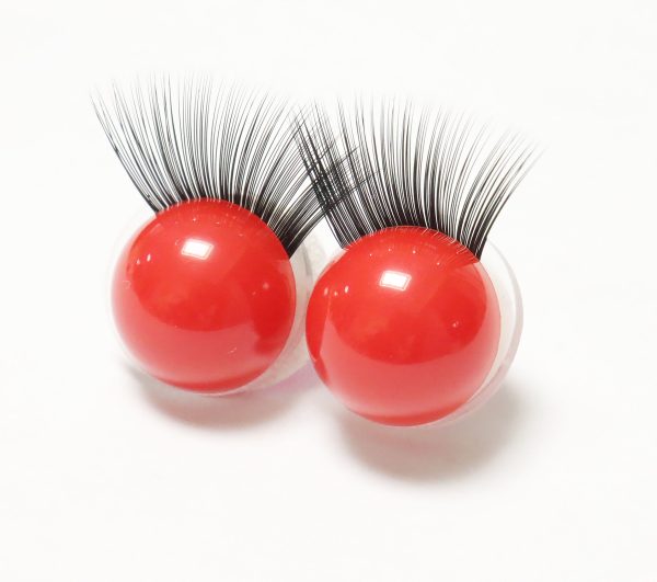 10mm-30mm full red safety eyes  round  eyes with eyelash tray with handpress washer for diy plush doll findings Handmade crochet doll - Image 3