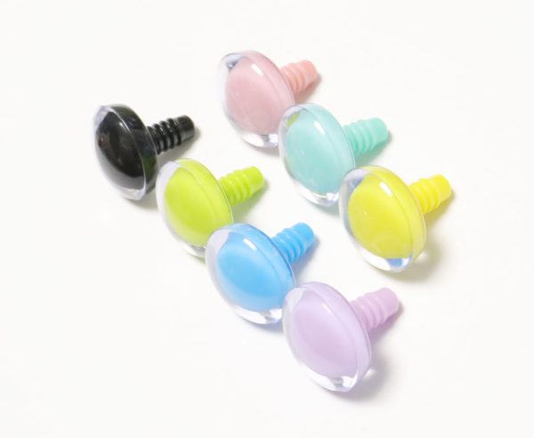 S9-mixed color disc and mixed pupil 25mm-30mm mixed 7colors pupil  3D Centre toy eyes with hard washer for diy craft plush doll findings - Image 3