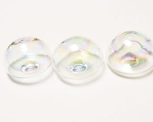 clear Iridescent glass bottle 27x17mm dome glass for diy ring base findings