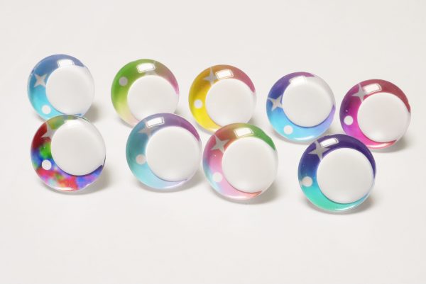 ZX10-MIXED COLOR 3D offcentre eyes white pupil clear toy eyes with sinker washer  14mm-35mm option  for craft doll - Image 4