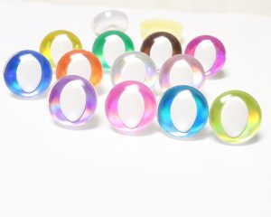 D12-MIXED COLOR disc 25mm 3D cat  eyes white pupil  toy eyes with sinker washer for diy craft doll findings