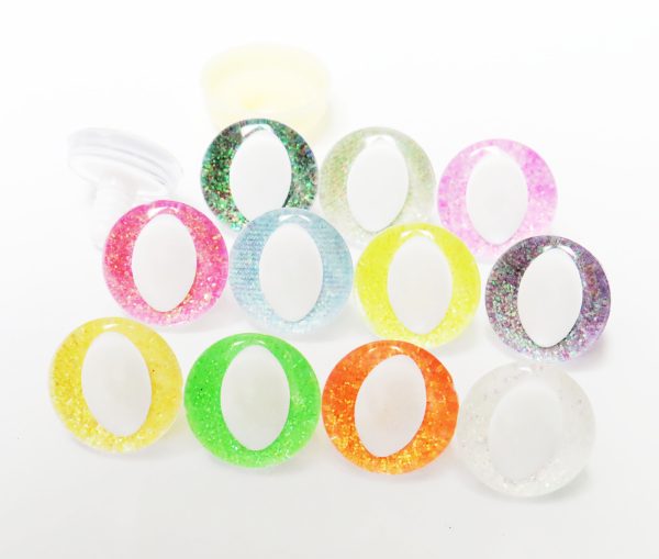 C11-MIXED COLOR disc 25mm 3D cat  eyes white pupil  toy eyes with sinker washer for diy craft doll findings