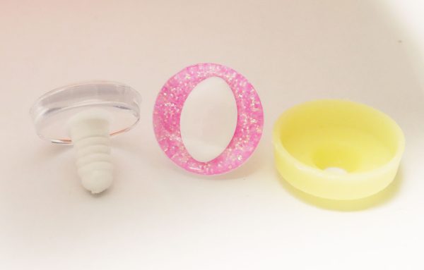 C11-MIXED COLOR disc 25mm 3D cat  eyes white pupil  toy eyes with sinker washer for diy craft doll findings - Image 4