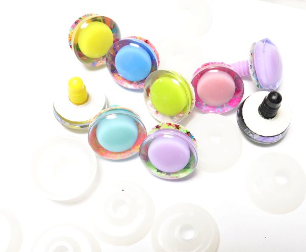 S9-mixed color disc and mixed pupil 25mm-30mm mixed 7colors pupil  3D Centre toy eyes with hard washer for diy craft plush doll findings - Image 6