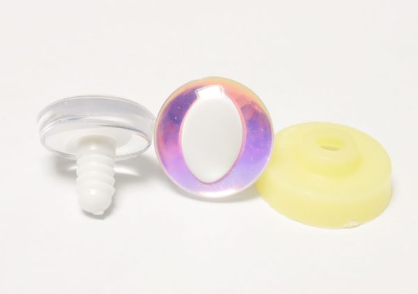 hc10-MIXED COLOR disc 25mm 3D cat  eyes white pupil  toy eyes with sinker washer for diy craft doll findings - Image 4