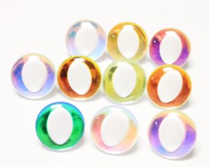 hc10-MIXED COLOR disc 25mm 3D cat  eyes white pupil  toy eyes with sinker washer for diy craft doll findings