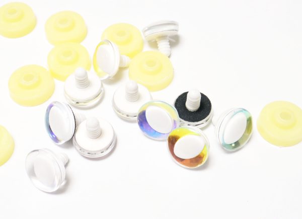 hc10-MIXED COLOR disc 25mm 3D cat  eyes white pupil  toy eyes with sinker washer for diy craft doll findings - Image 5