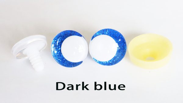 N19-mixed color 3D offcentre eyes white pupil clear toy eyes with sinker washer 14mm-35mm option  for craft doll - Image 5