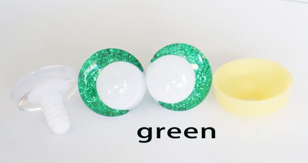 N19-mixed color 3D offcentre eyes white pupil clear toy eyes with sinker washer 14mm-35mm option  for craft doll - Image 7
