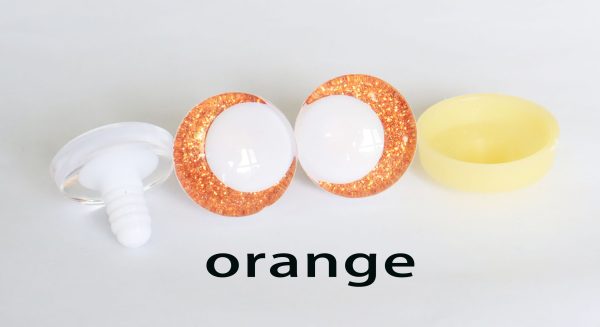 N19-mixed color 3D offcentre eyes white pupil clear toy eyes with sinker washer 14mm-35mm option  for craft doll - Image 8