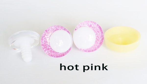 N19-mixed color 3D offcentre eyes white pupil clear toy eyes with sinker washer 14mm-35mm option  for craft doll - Image 10