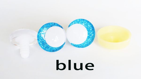 N19-mixed color 3D offcentre eyes white pupil clear toy eyes with sinker washer 14mm-35mm option  for craft doll - Image 12