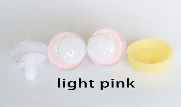 N19-mixed color 3D offcentre eyes white pupil clear toy eyes with sinker washer 14mm-35mm option  for craft doll - Image 13
