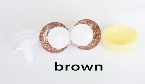 N19-mixed color 3D offcentre eyes white pupil clear toy eyes with sinker washer 14mm-35mm option  for craft doll - Image 14
