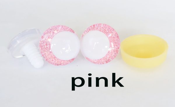 N19-mixed color 3D offcentre eyes white pupil clear toy eyes with sinker washer 14mm-35mm option  for craft doll - Image 15