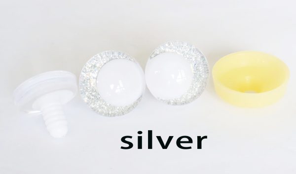 N19-mixed color 3D offcentre eyes white pupil clear toy eyes with sinker washer 14mm-35mm option  for craft doll - Image 19