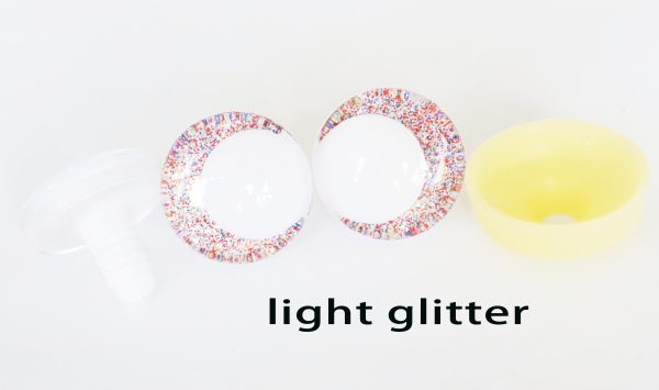 N19-mixed color 3D offcentre eyes white pupil clear toy eyes with sinker washer 14mm-35mm option  for craft doll - Image 20