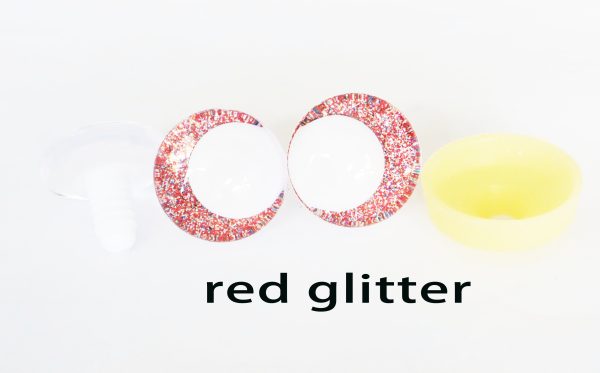 N19-mixed color 3D offcentre eyes white pupil clear toy eyes with sinker washer 14mm-35mm option  for craft doll - Image 22