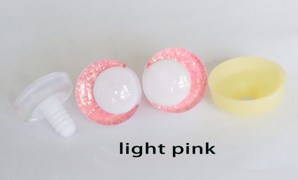 C11-mixed color 3D offcentre eyes white pupil clear toy eyes with sinker washer 14mm-35mm option  for craft doll - Image 2