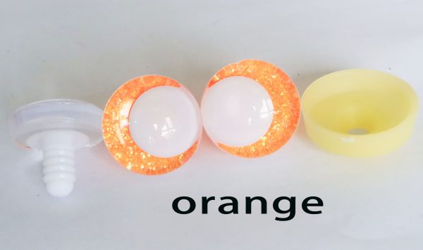 C11-mixed color 3D offcentre eyes white pupil clear toy eyes with sinker washer 14mm-35mm option  for craft doll - Image 3