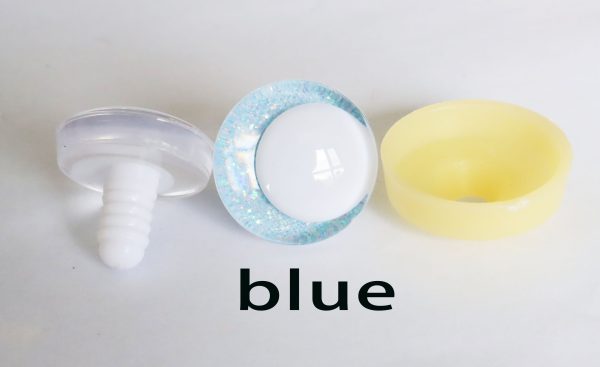 C11-mixed color 3D offcentre eyes white pupil clear toy eyes with sinker washer 14mm-35mm option  for craft doll - Image 4