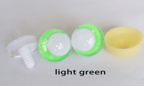 C11-mixed color 3D offcentre eyes white pupil clear toy eyes with sinker washer 14mm-35mm option  for craft doll - Image 5