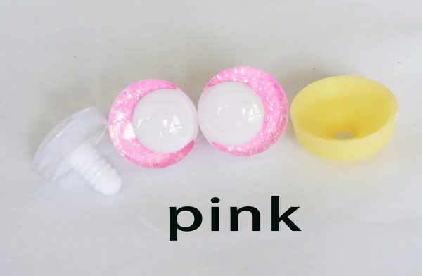 C11-mixed color 3D offcentre eyes white pupil clear toy eyes with sinker washer 14mm-35mm option  for craft doll - Image 6