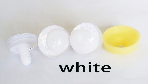 C11-mixed color 3D offcentre eyes white pupil clear toy eyes with sinker washer 14mm-35mm option  for craft doll - Image 11