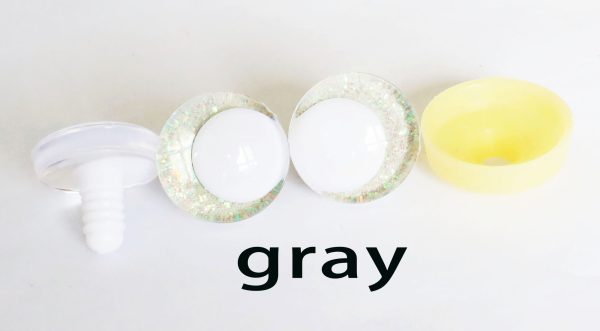 C11-mixed color 3D offcentre eyes white pupil clear toy eyes with sinker washer 14mm-35mm option  for craft doll - Image 12