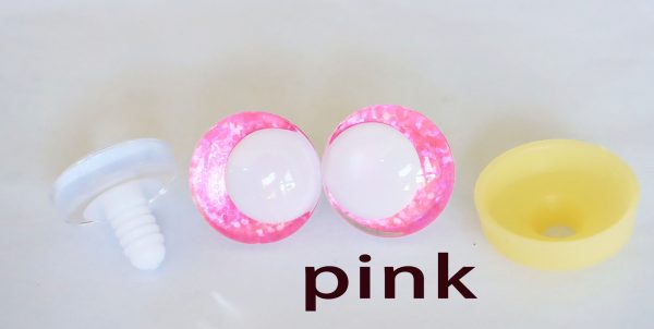 B11-mixed color 3D offcentre eyes white pupil clear toy eyes with sinker washer 14mm-35mm option  for craft doll - Image 5