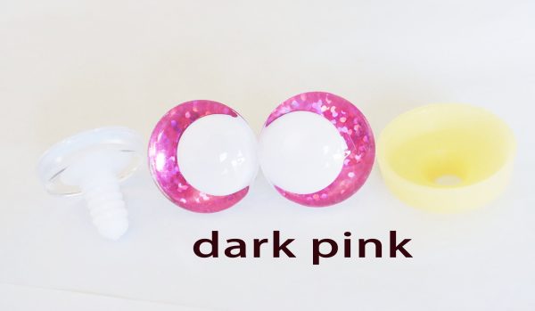 B11-mixed color 3D offcentre eyes white pupil clear toy eyes with sinker washer 14mm-35mm option  for craft doll - Image 11